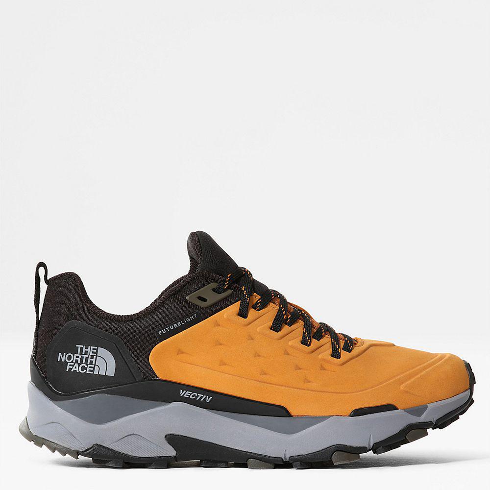 The North Face Vectiv™ Futurelight™ Exploris Leather Ανδρικα Παπούτσια Για Trail Τρέξιμο - Κίτρινα /